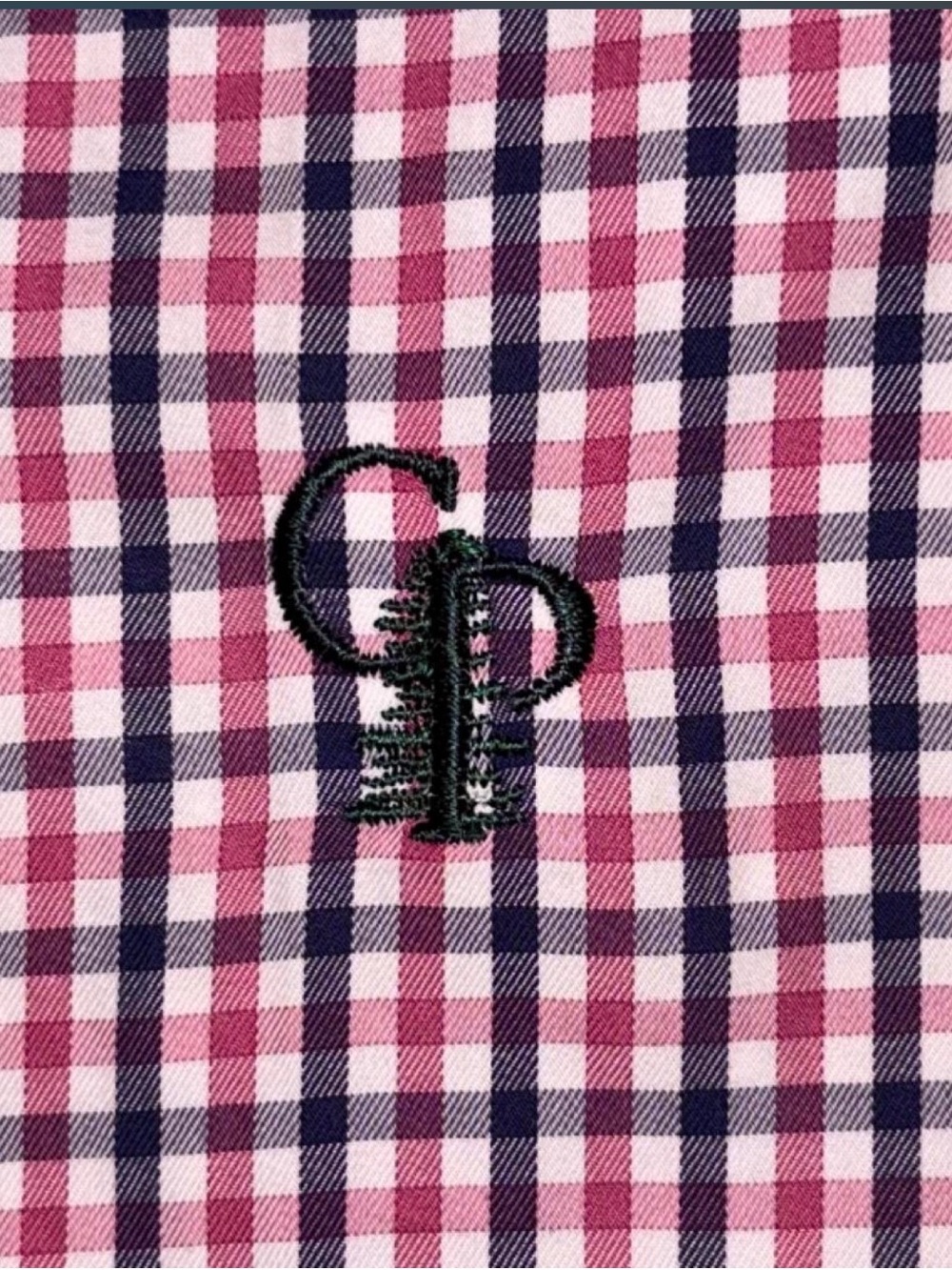 Peter Millar Calusa Pines Golf Club check button Down shirt Mens M 100%cotton